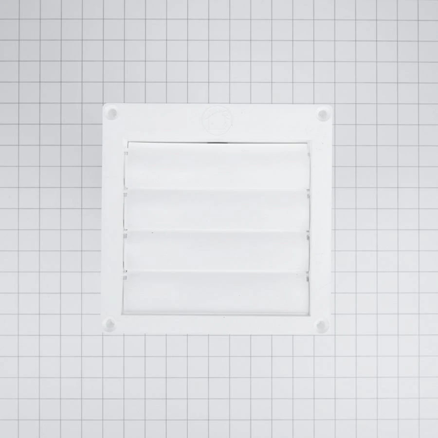 Dryer Louvered Vent Of 4" Opening With 10.5" Tail Pipe And Back Draft Flapper