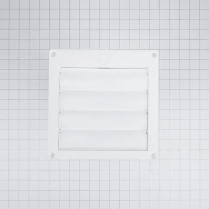 Dryer Louvered Vent Of 4" Opening With 10.5" Tail Pipe And Back Draft Flapper