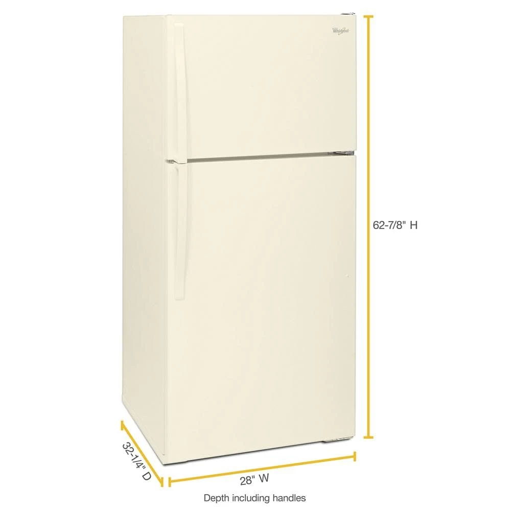 28" Wide Top Freezer Refrigerator, 14 Cubic Feet - Biscuit-On-Biscuit