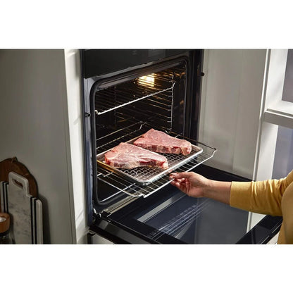 5.8 Cubic Feet 24" Double Wall Oven With Convection - White