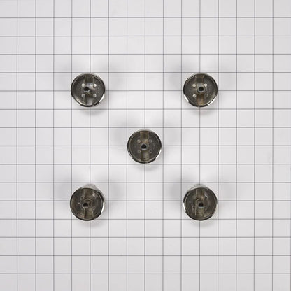 Jennair Pro-Style Gas Cooktop Knobs With High-Gloss Textured Outer Ring (Set Of 5), For Models Jgc1536Bs And Jgc1530Bs - Stainless Steel