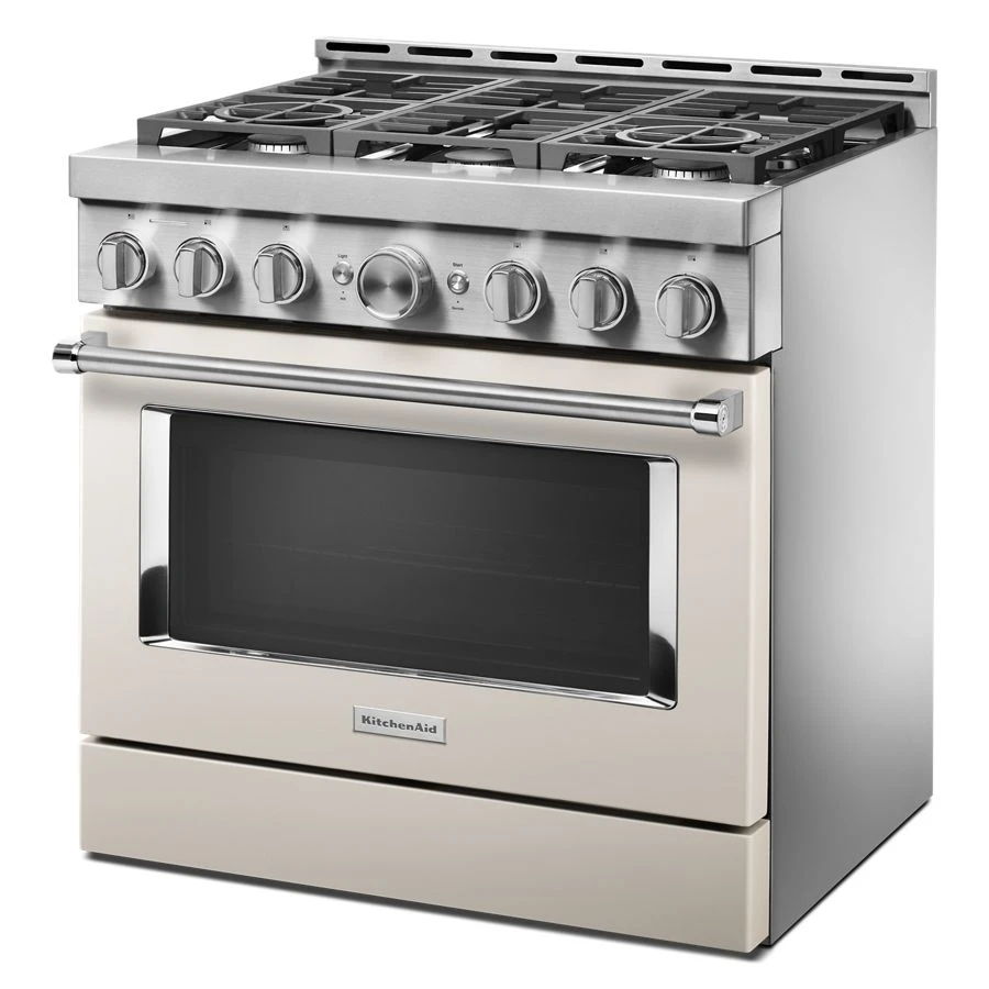 36'' Smart Commercial-Style Gas Range With 6 Burners - Milkshake