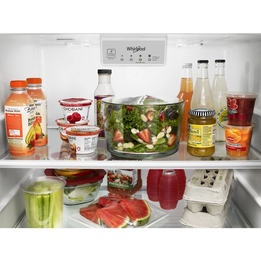 28" Wide Refrigerator Compatible With The EZ Connect Icemaker Kit, 18 Cubic Feet - Print Resist Metallic Steel