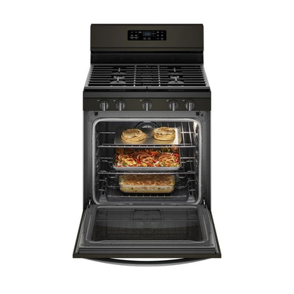 5.8 Cubic Feet Freestanding Gas Range With Frozen Bake Technology - Black Stainless