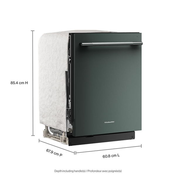 KitchenAid 360° Max Jets Third Rack Dishwasher With Advanced Prodry System, 44 dBA - Juniper