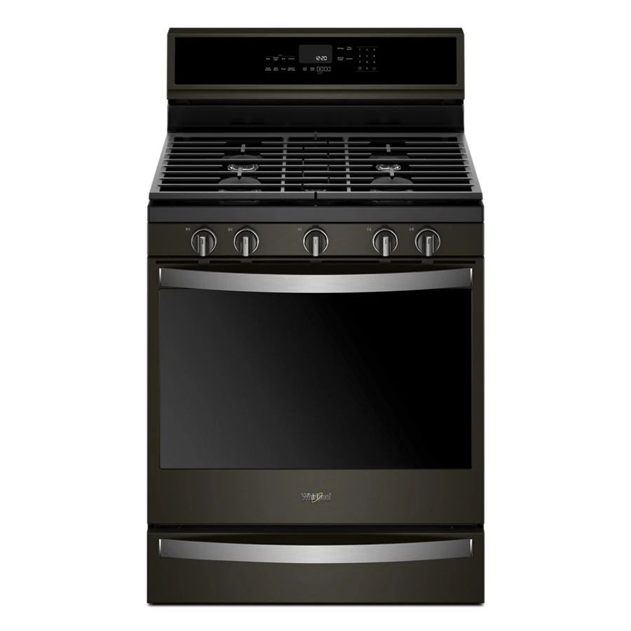 5.8 Cubic Feet Smart Freestanding Gas Range With Ez-2-Lift Grates - Black Stainless