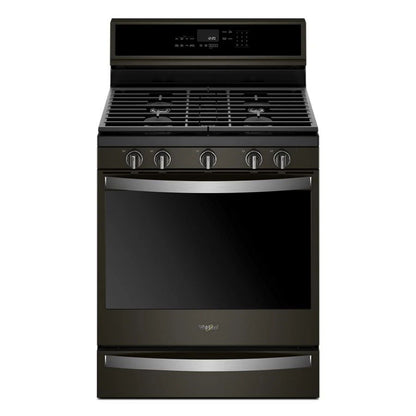 5.8 Cubic Feet Smart Freestanding Gas Range With Ez-2-Lift Grates - Black Stainless