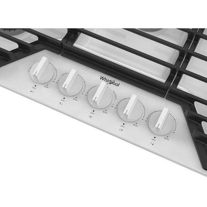 36" Gas Cooktop With Ez-2-Lift Hinged Cast-Iron Grates - White