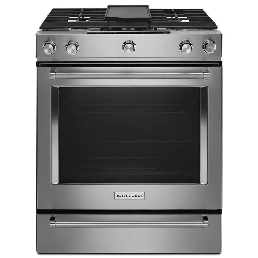 30" 5-Burner Dual Fuel Convection Slide-In Range With Baking Drawer