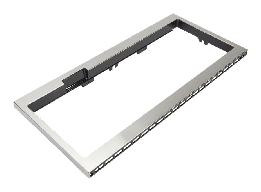 Built-In Low Profile Microwave Slim Trim Kit With Pocket Handle, Fits Cut-Out Height 12" - Stainless Steel