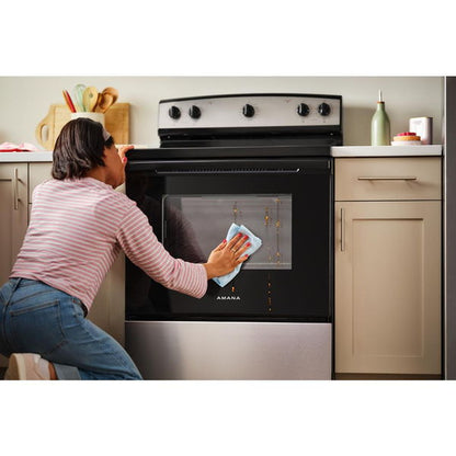 Amana 30" Electric Range With Extra-Large Oven Window - Stainless Steel