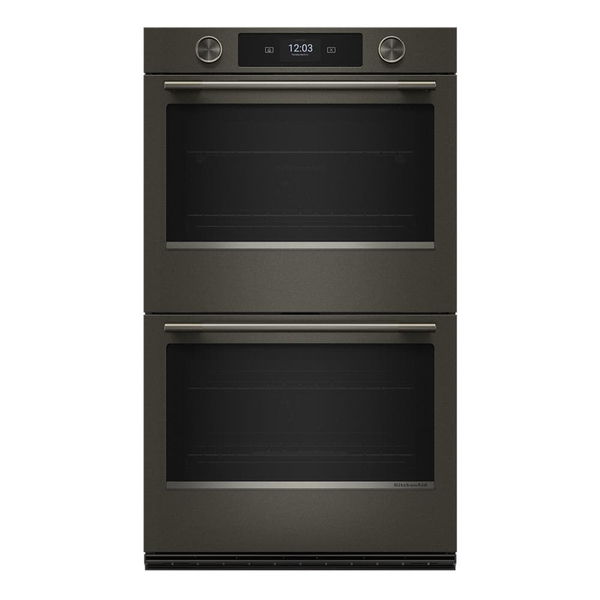 30" Smart Electric Double Wall Oven With Assisted Cooking Modes - Black Ore