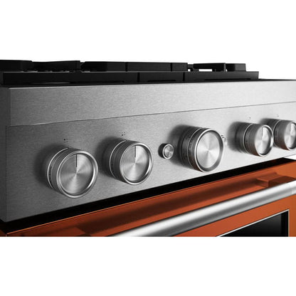 30" 4 Burner Commercial-Style Dual Fuel Range With No Preheat Air Fry Mode - Scorched Orange