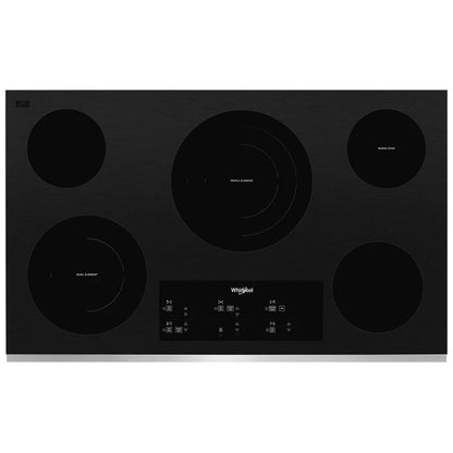 36" Electric Ceramic Glass Cooktop With Triple Radiant Element