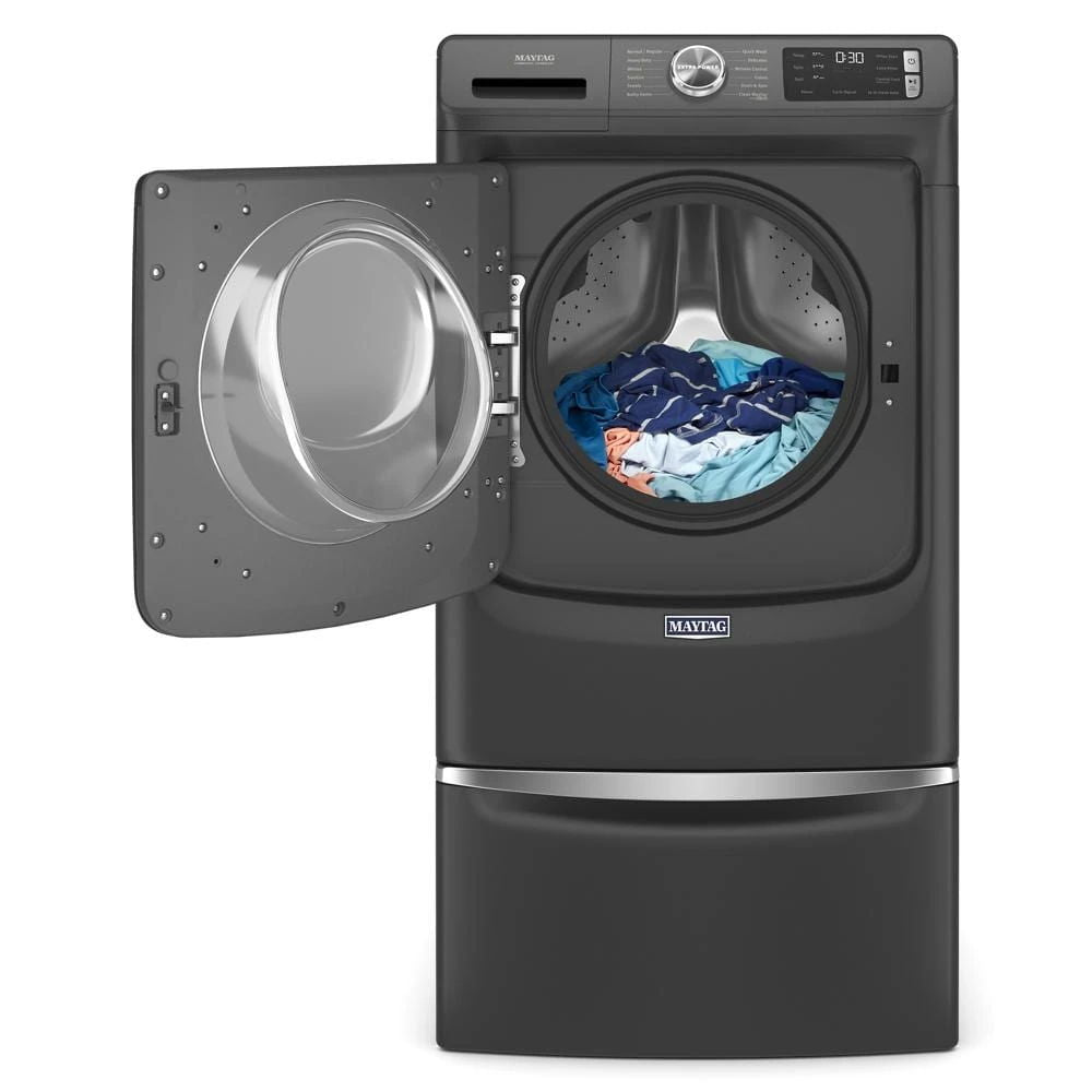 15.5" Pedestal For Front Load Washer And Dryer With Storage - Volcano Black
