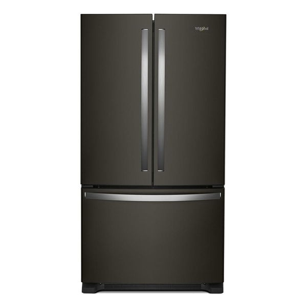 36" Wide Counter-Depth French Door Bottom Mount Refrigerator, 20 Cu. Ft. - Print Resist Black Stainless