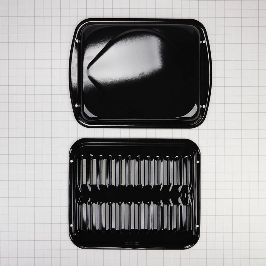Premium Broiler Pan And Roasting Rack - Black