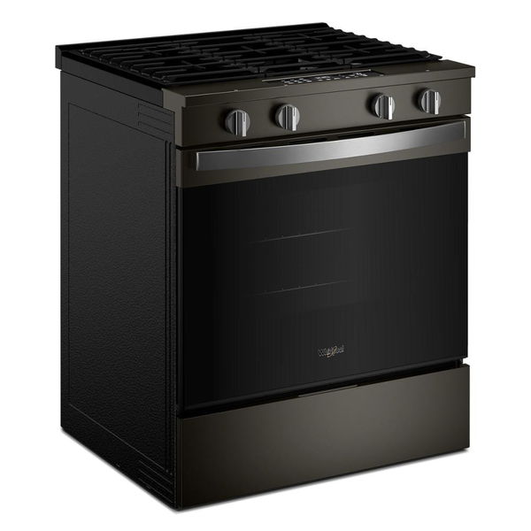 30" Gas Smart Range With Air Cooking Technology And Steam Clean - Black-On-Stainless