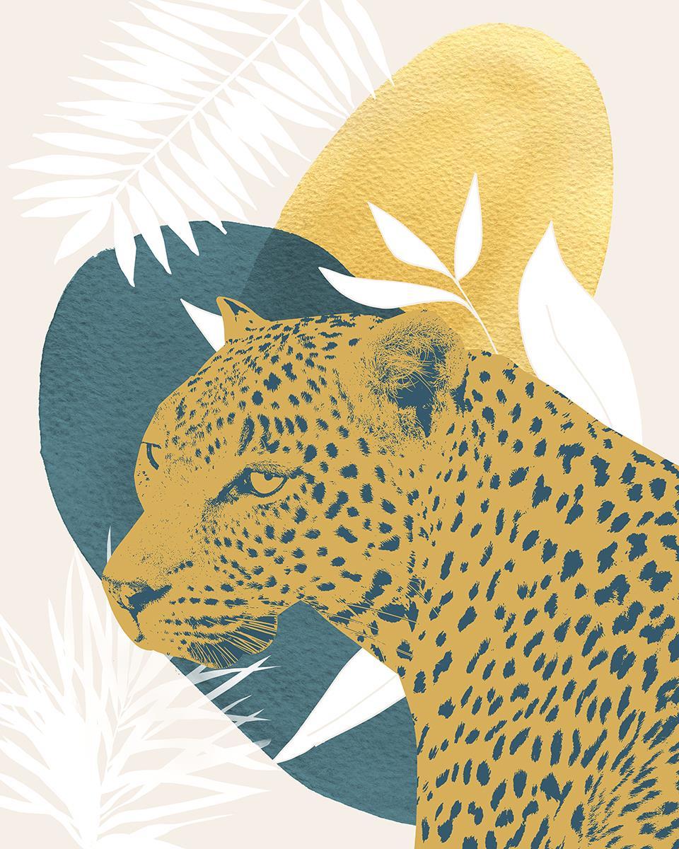 Jungle Cat II By Carol Robinson (Small) - Yellow
