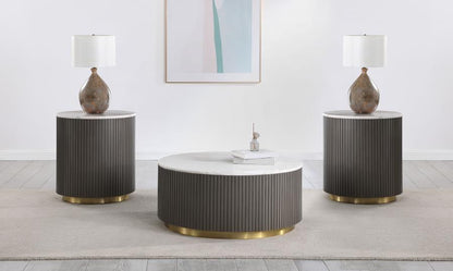Jason - Round Marble Coffee Table Set