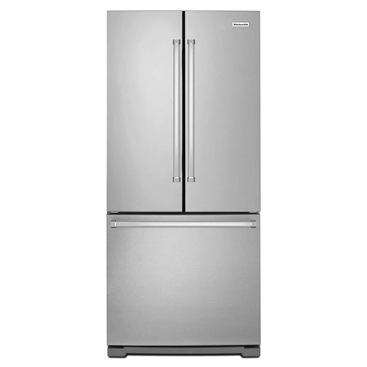 20 Cubic Feet 30" Width Standard Depth French Door Refrigerator With Interior Dispense