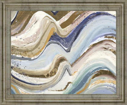 Golden Crest Waves - 28" x 34" Framed Wall Art