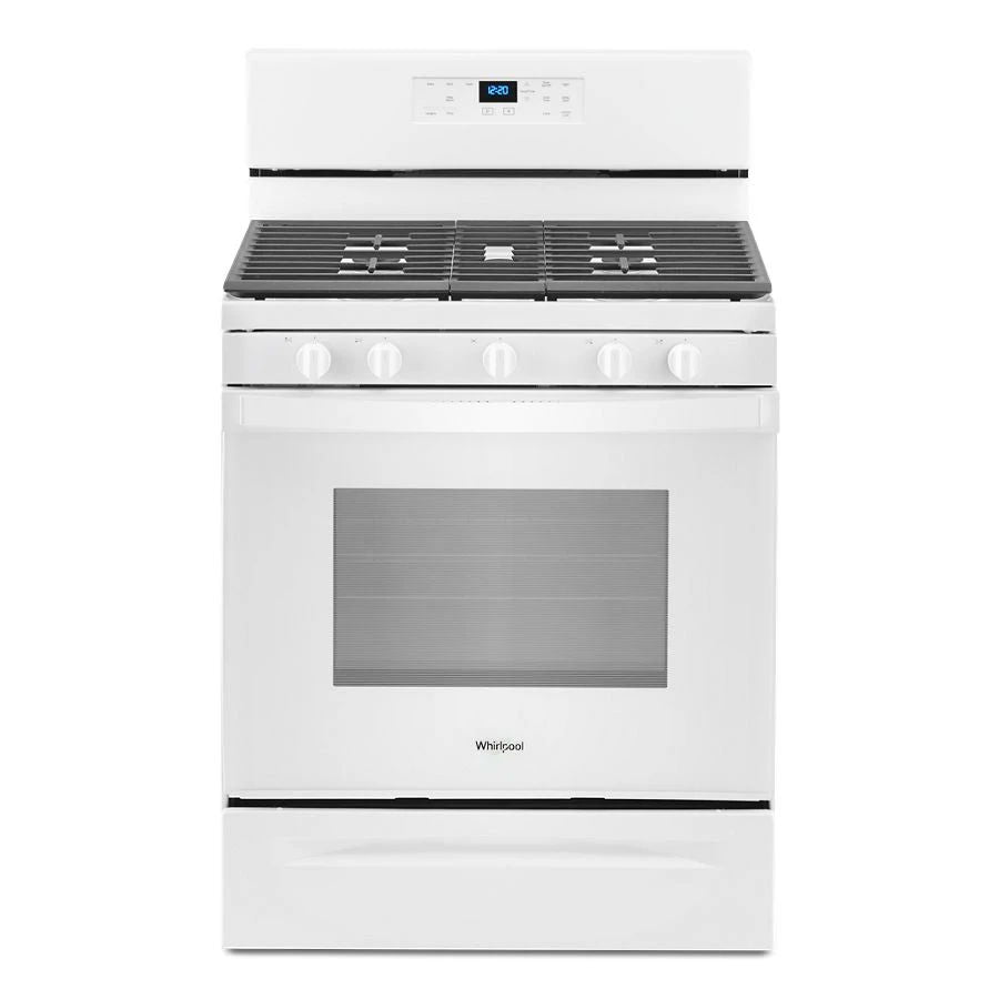 5.0 Cubic Feet Gas Range With Center Oval Burner - White