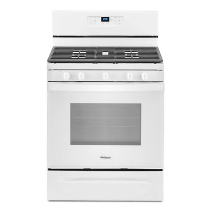 5.0 Cubic Feet Gas Range With Center Oval Burner - White
