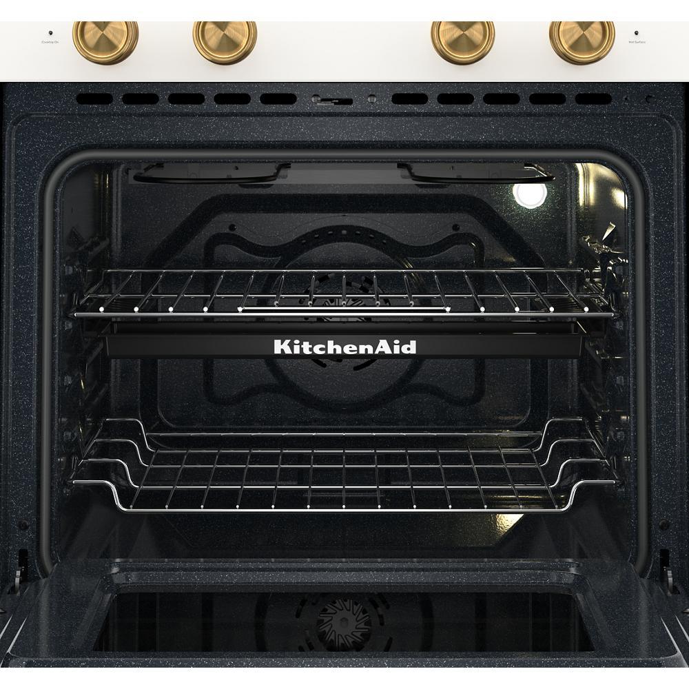 5.3 Cu. Ft. Smart Slide-In Electric Range With Two Even-Heat Hyper Elements And Convection Cooking Modes - Porcelain White