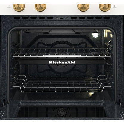 5.3 Cu. Ft. Smart Slide-In Electric Range With Two Even-Heat Hyper Elements And Convection Cooking Modes - Porcelain White