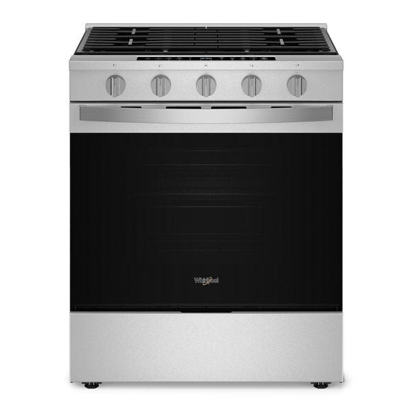 30" Smart Slide In Gas Range With Air Cooking Technology, No Preheat Air Fry, Steam/Self Clean And High Speed Preheat - Fingerprint Resistant Stainless Steel