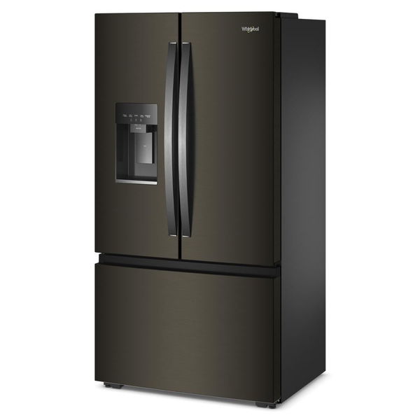 36" Wide True Counter Depth 3-Door French Door Refrigerator - 23.4 Cu. Ft. - Black Stainless Finish