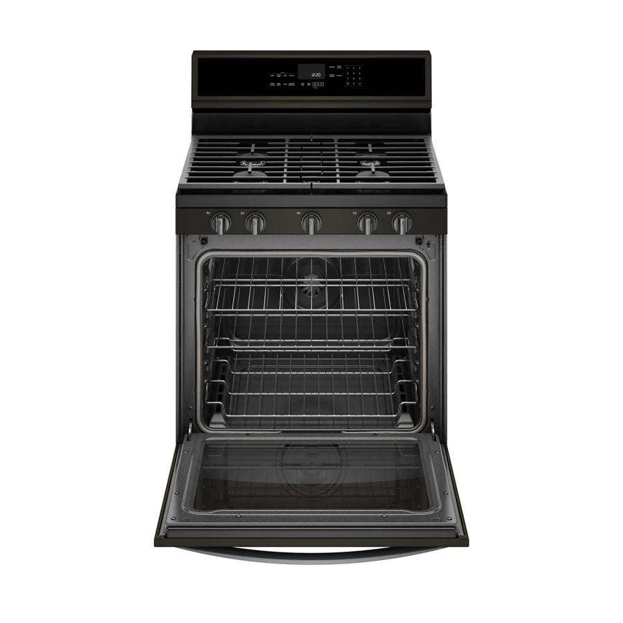 5.8 Cubic Feet Smart Freestanding Gas Range With Ez-2-Lift Grates - Black Stainless