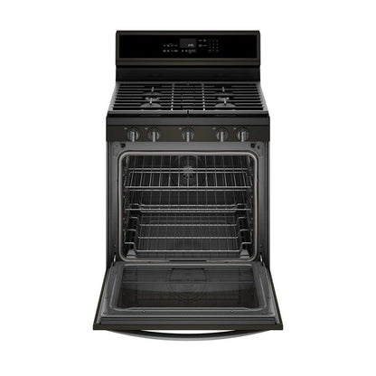 5.8 Cubic Feet Smart Freestanding Gas Range With Ez-2-Lift Grates - Black Stainless