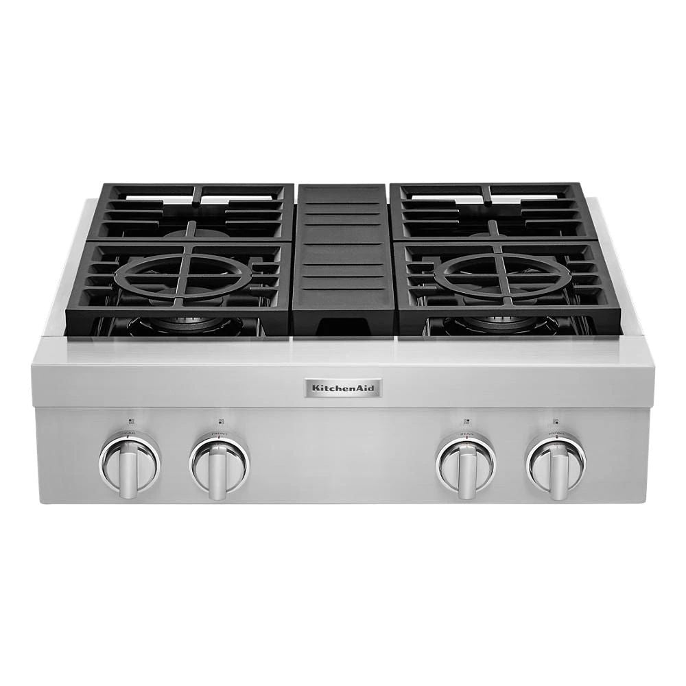 30'' 4-Burner Commercial-Style Gas Rangetop - Stainless Steel