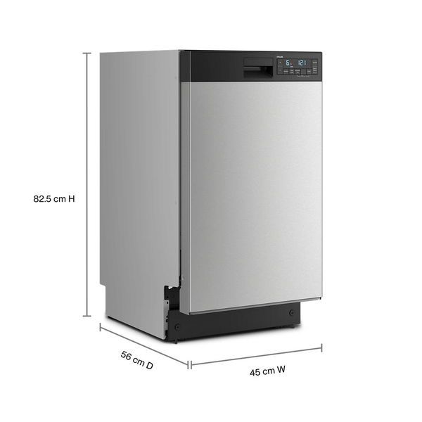 18" Stainless Steel Dishwasher With Half Load Cycle And Triple Spray Arms - 48 dBA