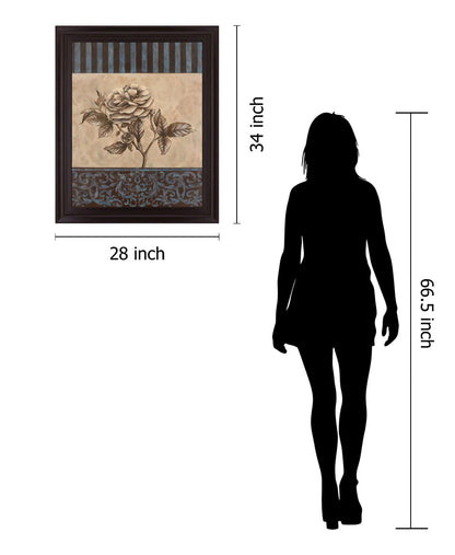 Blue Tranquility Bloom - 28" x 34" Framed Wall Art