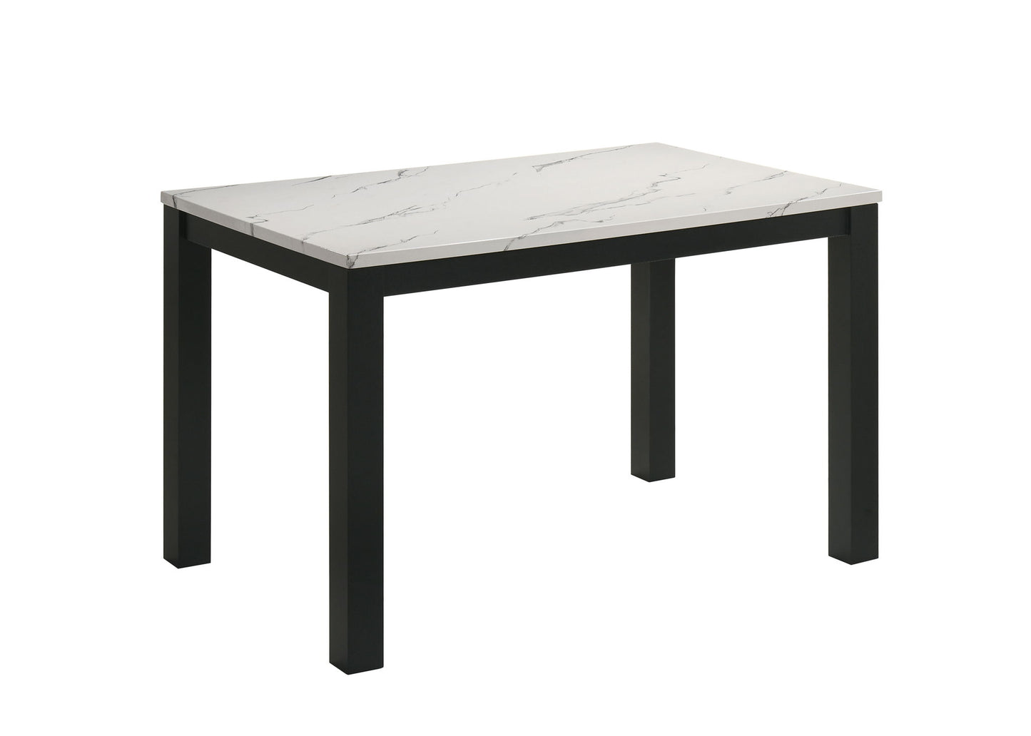 Resia - 5 Piece Dining Room Set - White / Black