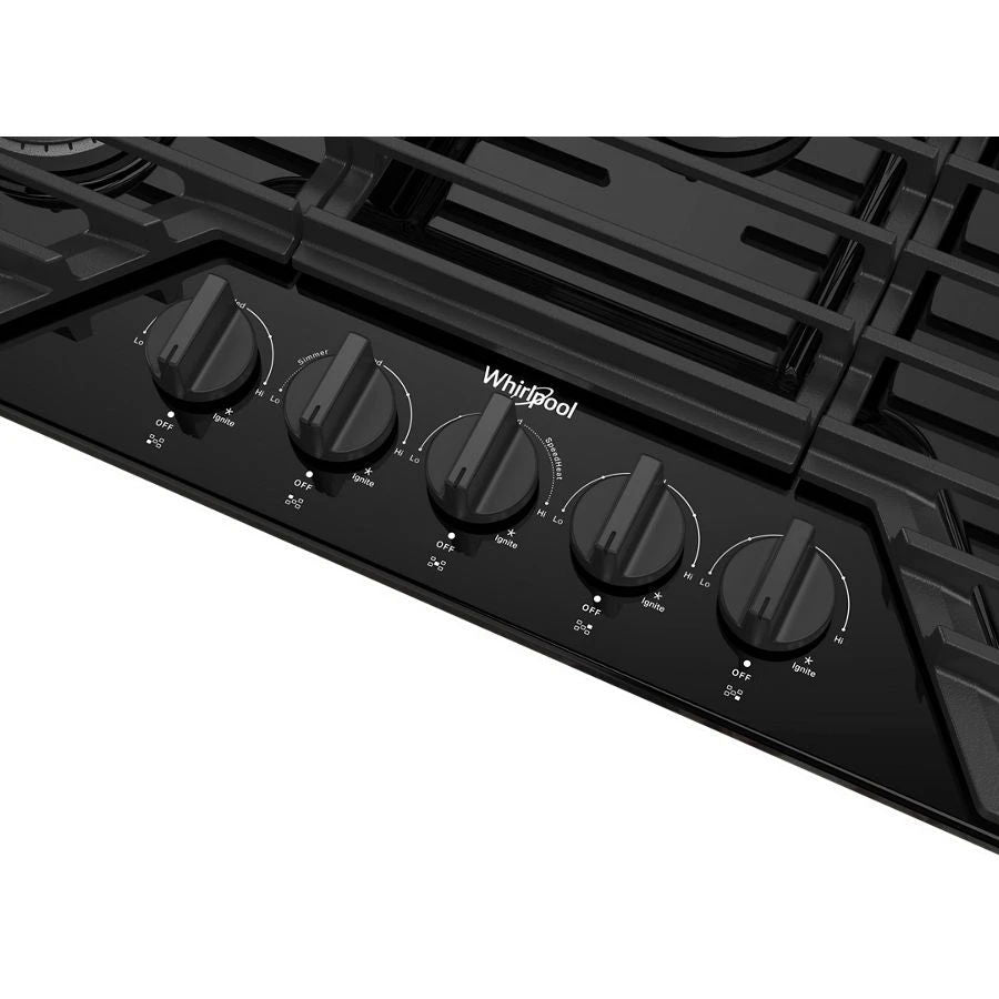 36" Gas Cooktop With Ez-2-Lift Hinged Cast-Iron Grates - Black