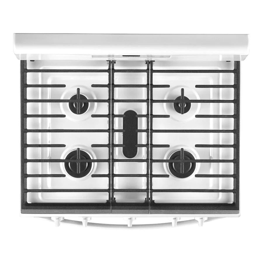 5.0 Cubic Feet Gas Range With Center Oval Burner - White