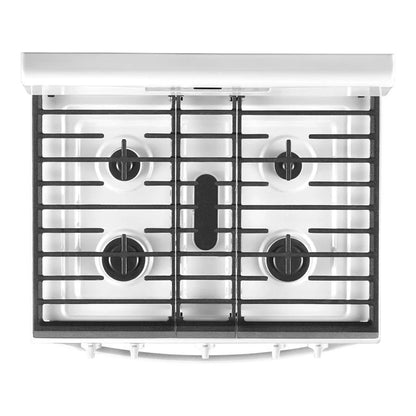 5.0 Cubic Feet Gas Range With Center Oval Burner - White