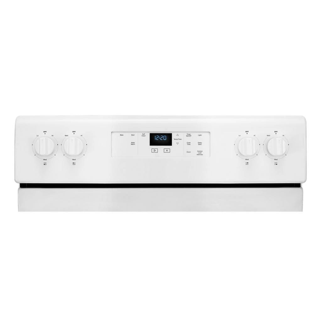 4.8 Cubic Feet Electric Range With Keep Warm Setting - White