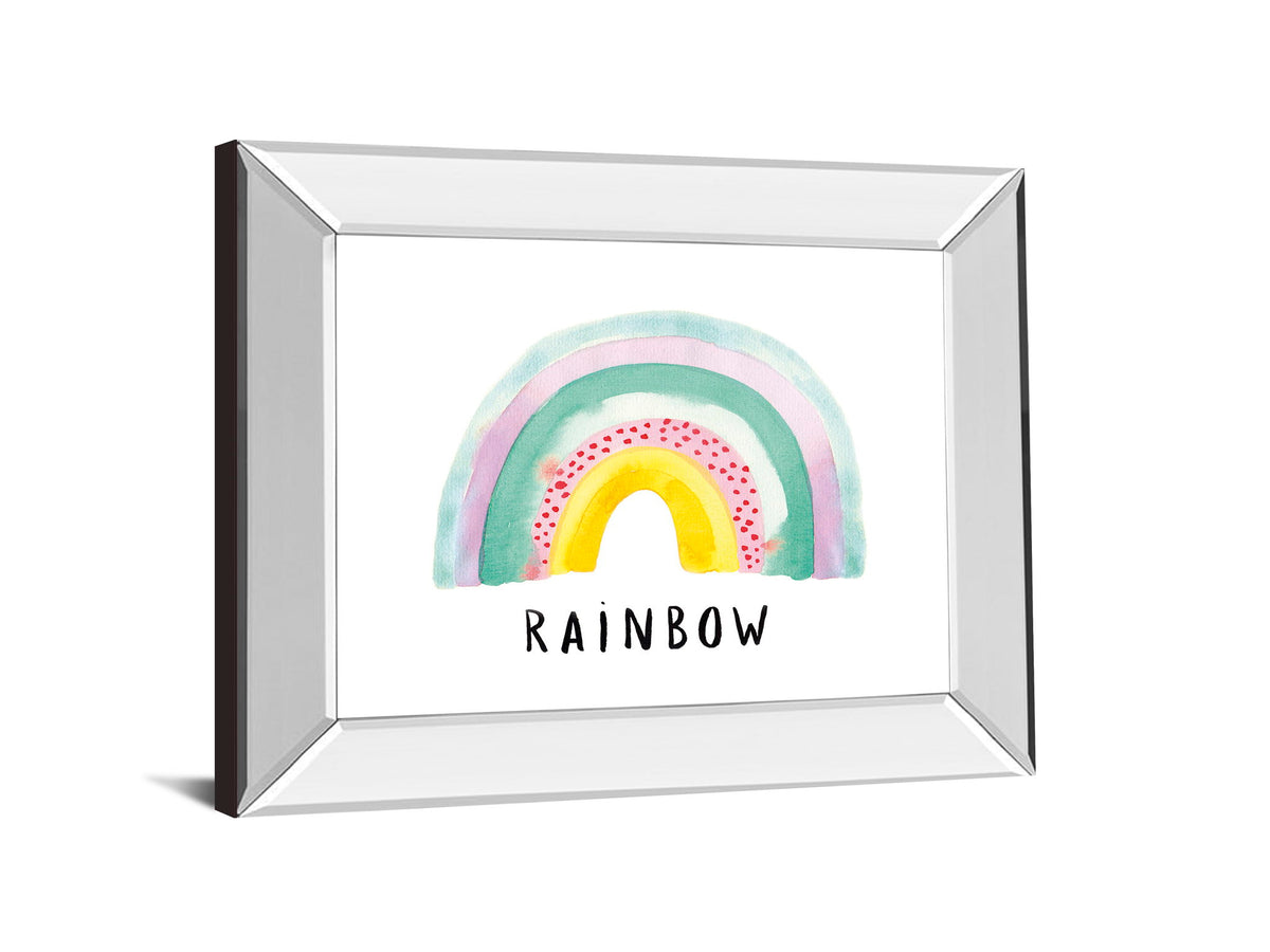 Rainbow Joy By Joelle Wehkamp - Mirror Framed Print Wall Art - White
