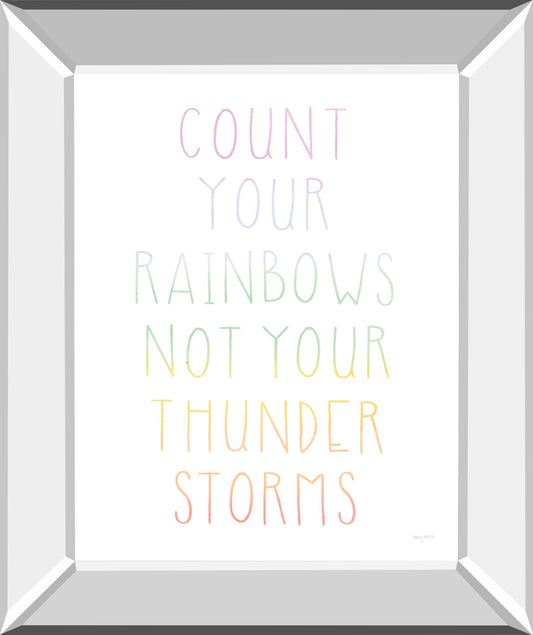 Lets Chase Rainbows VII By Jenaya Jackson - Mirror Framed Print Wall Art - White