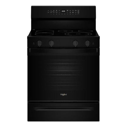 30" Electric Smart Range With Air Cooking Technology, No Preheat Air Fry, High Speed Preheat Oven, Wipeclean Coating, And Steam/Self Clean - Black