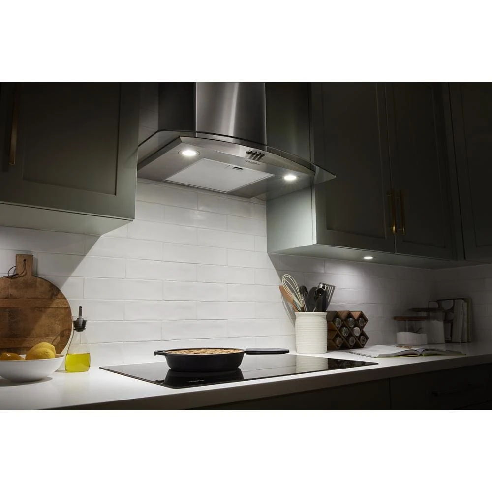 36" Chimney Wall Mount Range Hood With Dishwasher-Safe Grease Filters - Fingerprint-Resistant Stainless Finish
