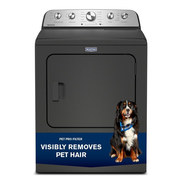 7.0 Cu Ft. Load Gas Dryer With Extra Power And Pet Pro Option - Volcano Black