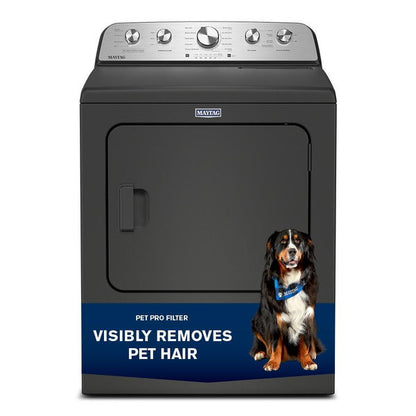 7.0 Cu Ft. Load Gas Dryer With Extra Power And Pet Pro Option - Volcano Black