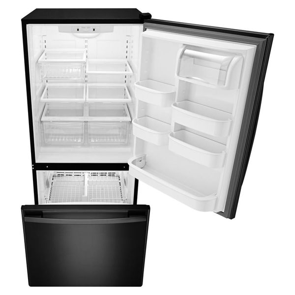29" Wide Bottom-Freezer Refrigerator With Easyfreezer Pull-Out Drawer, 18 Cu. Ft. Capacity - Black-On-Black