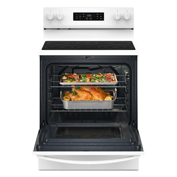 30" Electric Range With Air Cooking Technology And Steam Clean - White